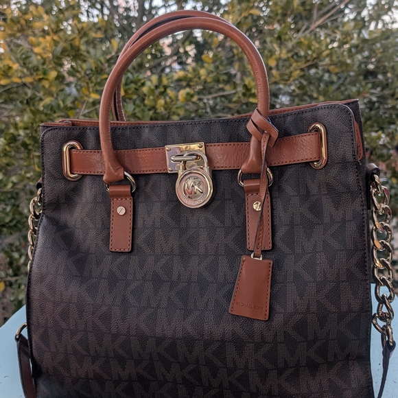 Michael Kors Handbags - Michael Kors Brown and Tan Shoulder Bag